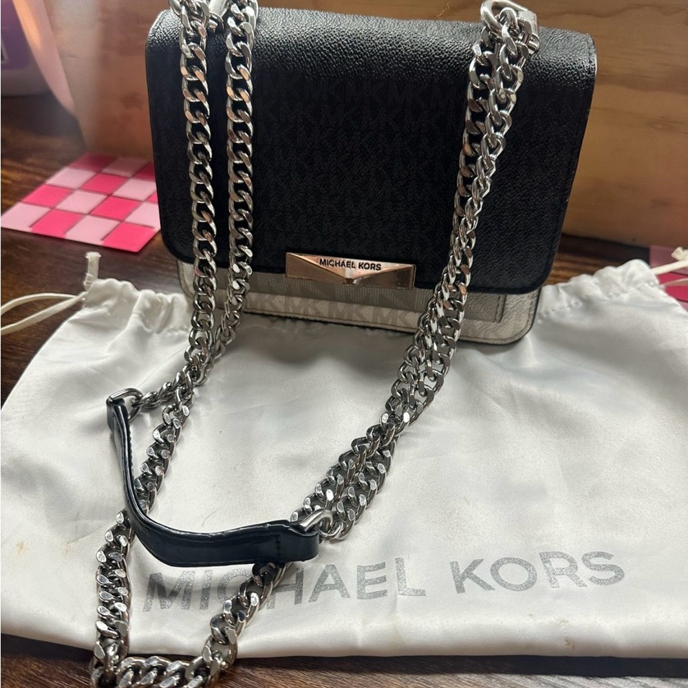 Michael Kors Black and Silver Women's Bag
